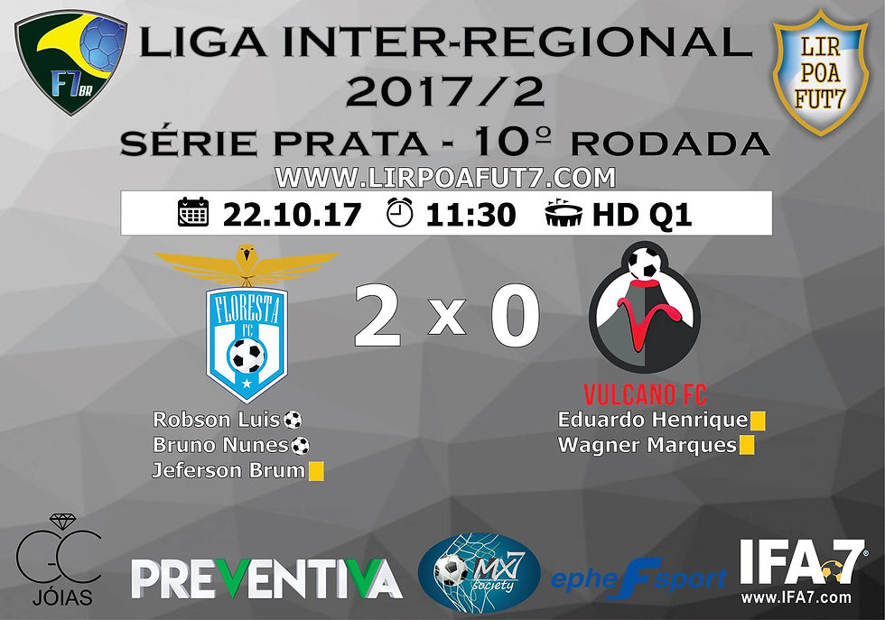 Floresta 2x0 Vulcano - Resultado Final