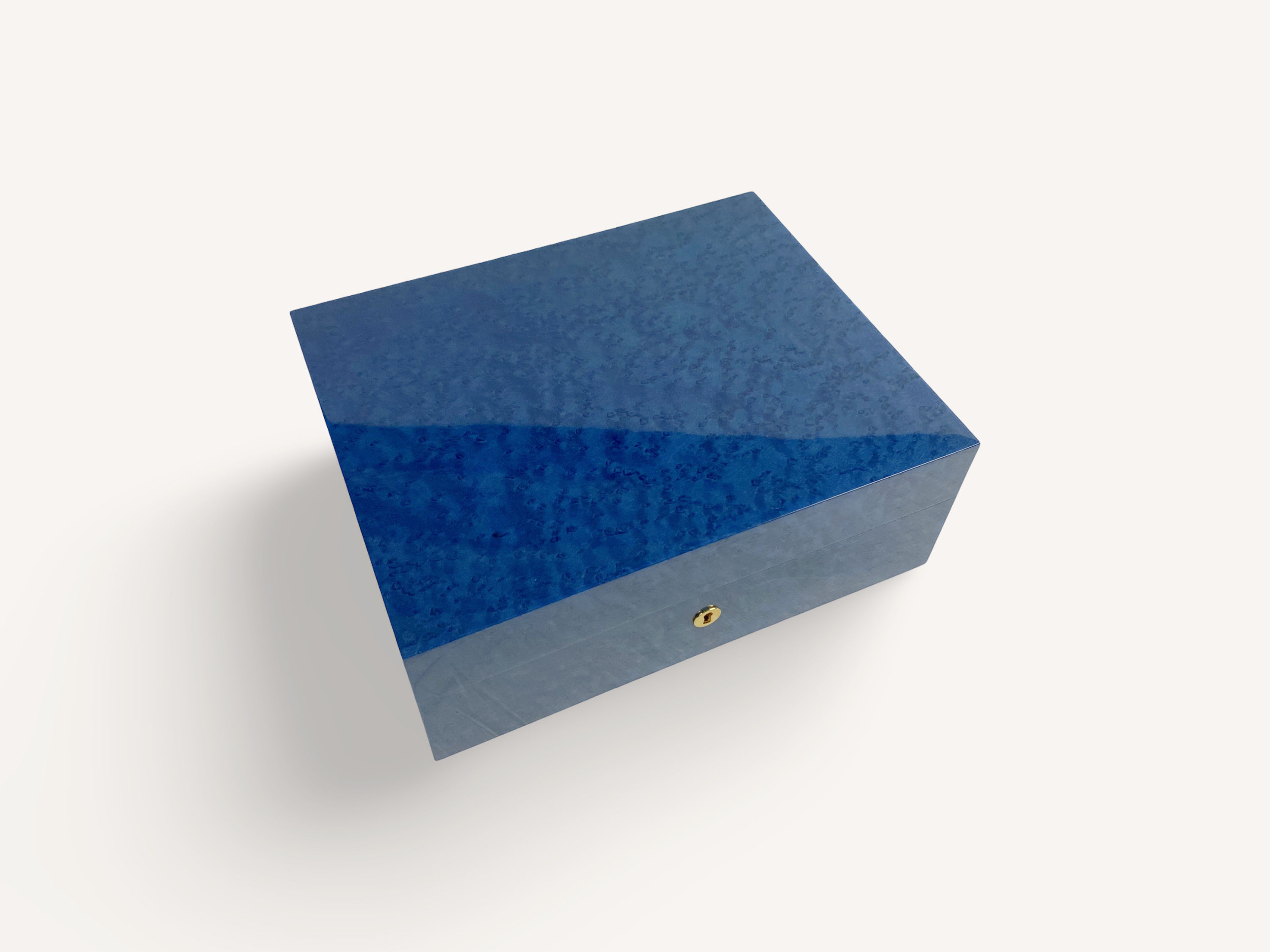 Origin Color - Blue Bird’s Eye Maple- Cigar Humidor - 50 cigars