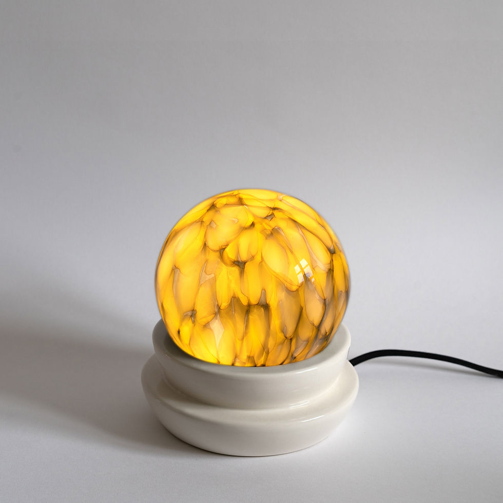 Thumbnail: Small Globe Table Lamp ø14cm - Yellow