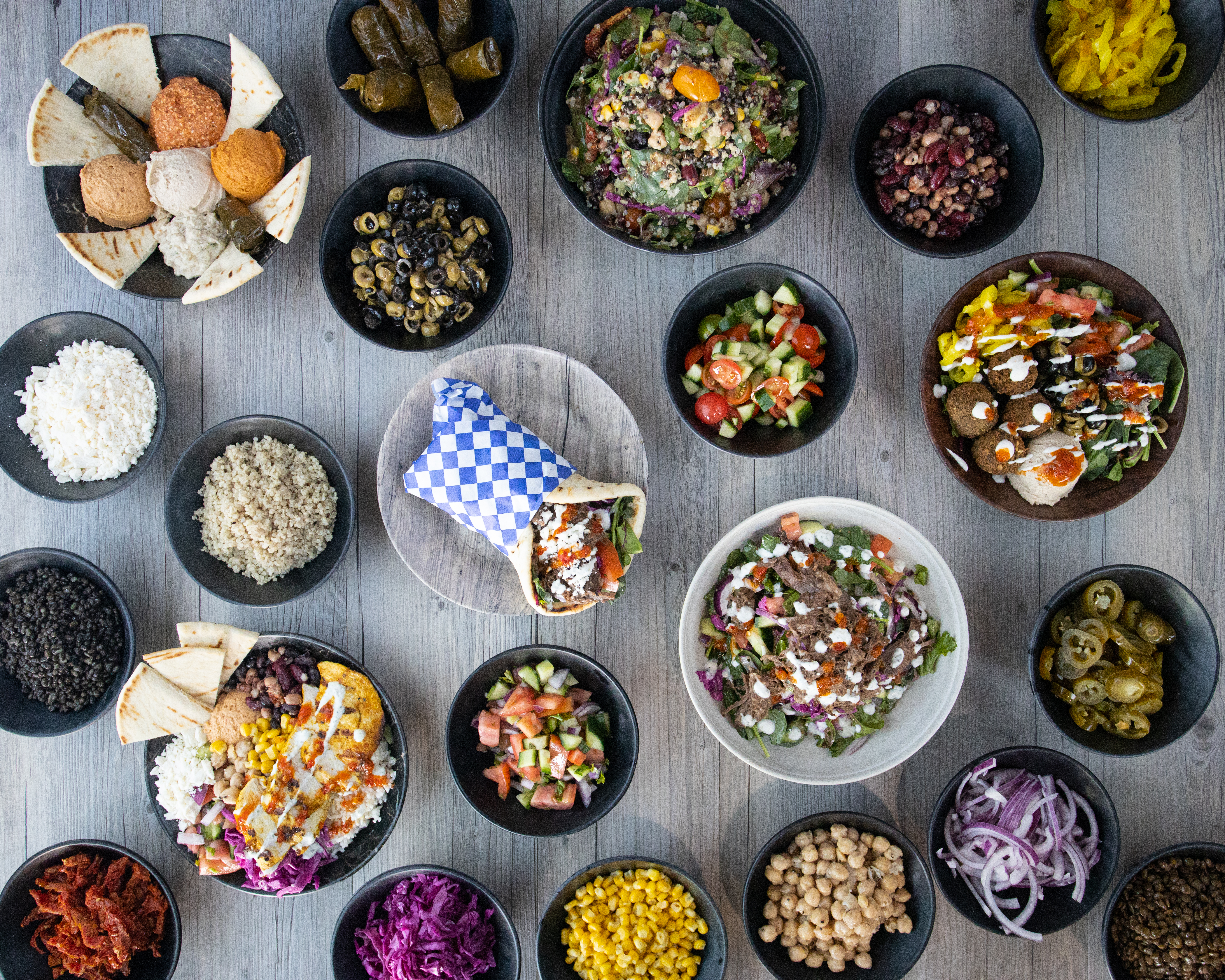 Arranged Food and Objects
