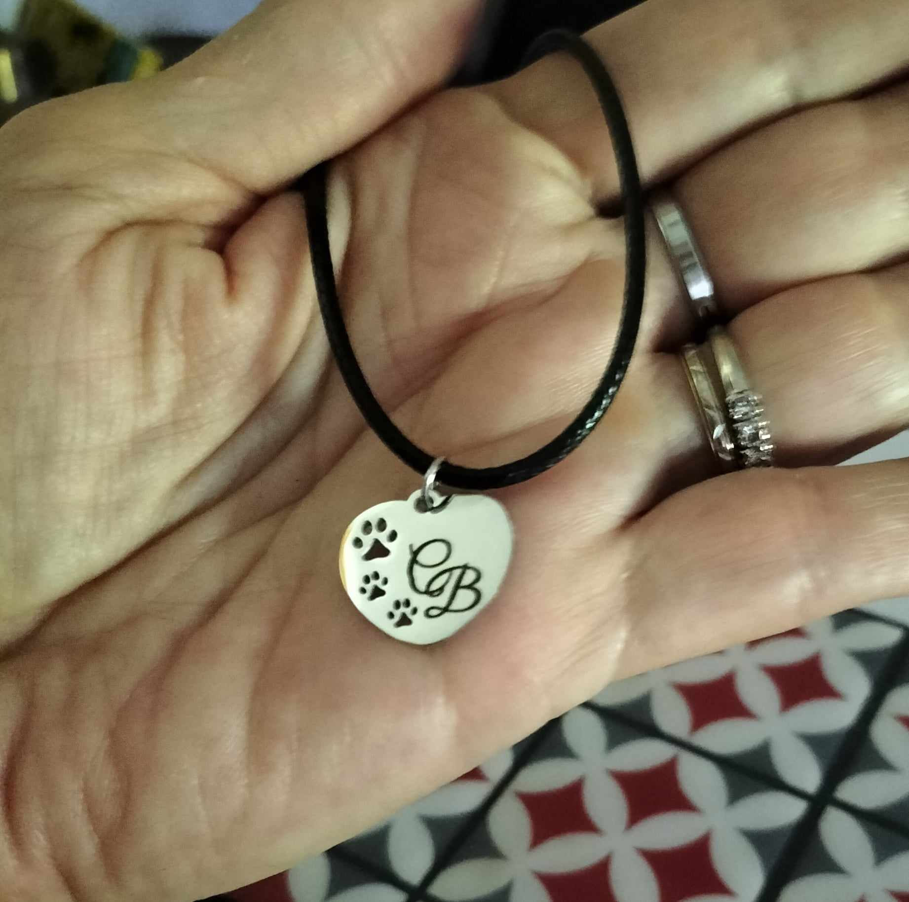 Pendentif + cordon personnalisé ”Amour des animaux "