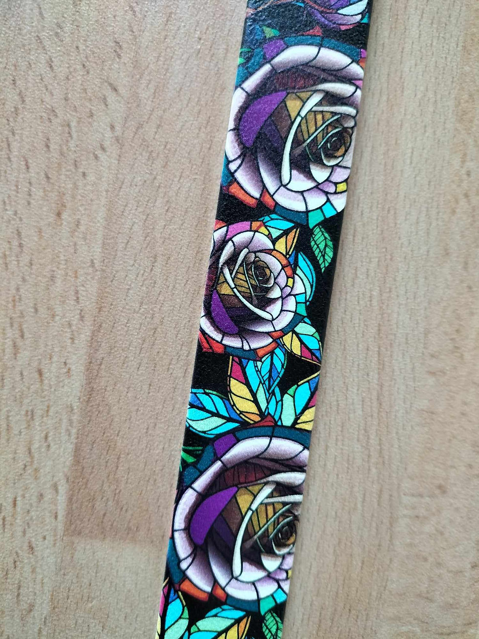 Miniature : Collier en Biothane 42 à 48 cm /adaptateur mauve et phosphorescent "la belle"