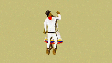 Pareja bailando cumbia colombiana gaita  colombiana