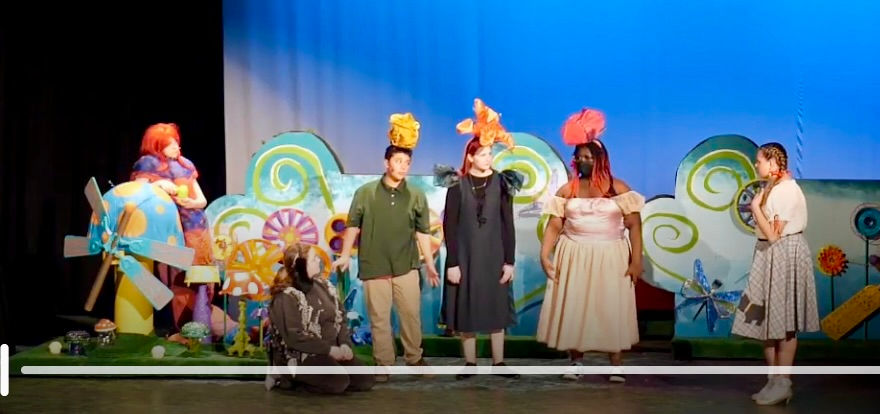 Flowers& giant Caterpillar from Dorothy in Wonderland