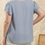 Thumbnail: Folded V Neck Short Ruffle Sleeve Top