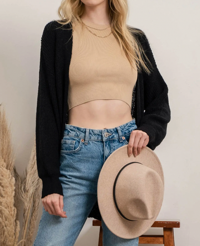 トップス BACK CROSS/CARDI Back Criss Cross Cardigan | Bucktown Boutique