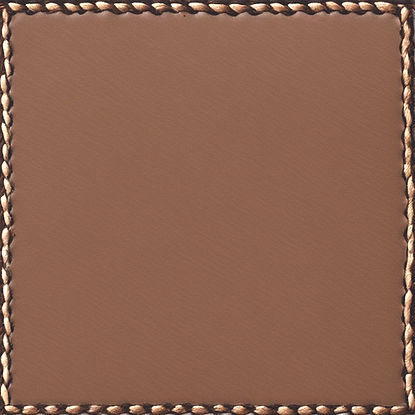 patch plain brown leather with stitching