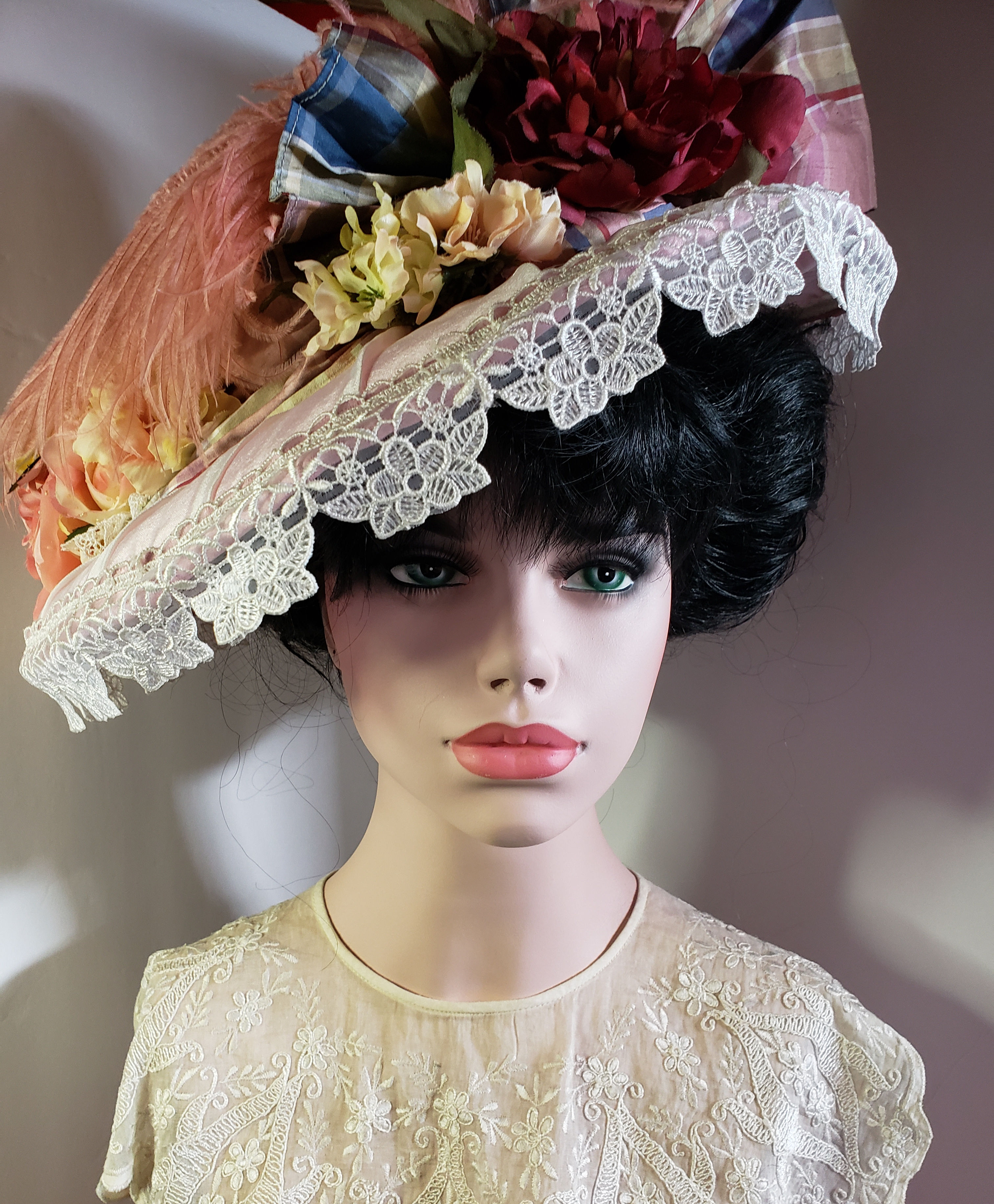 Pastel garden edwardian hat 