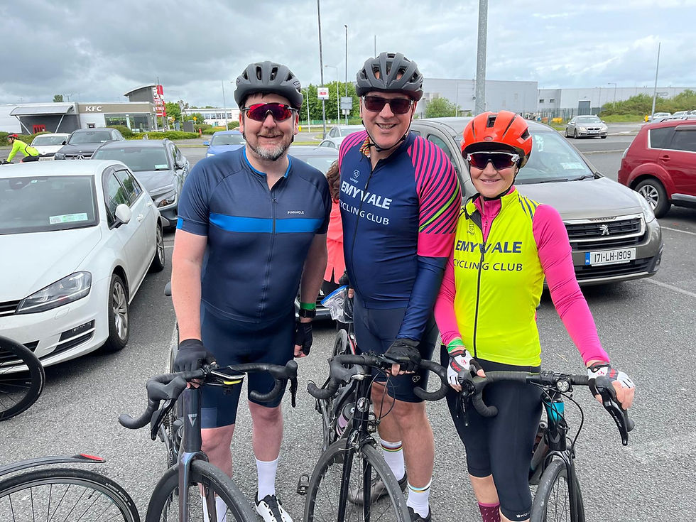 Tour of Louth 2026 - LtoR: Adam Murray, Mickey Mullen and Fiona Gilliland