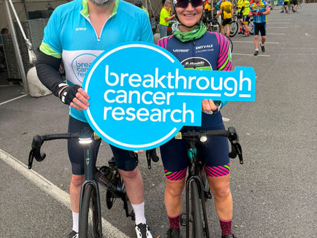 Breakthrough Cancer Research, with Adam and Fiona raising awareness and support for the charity