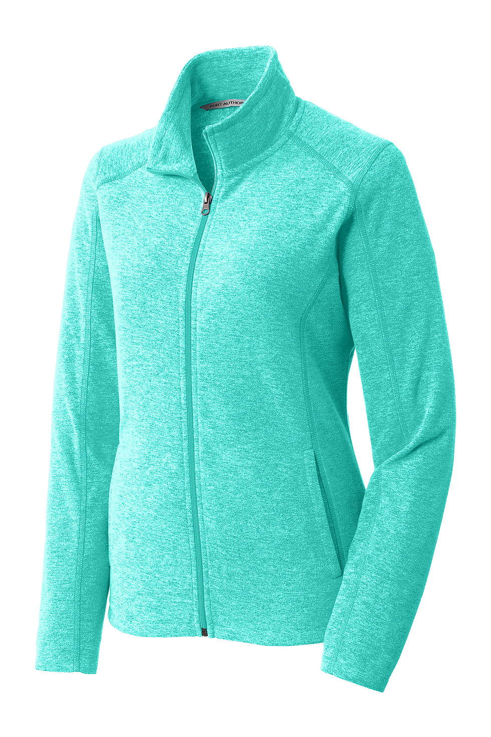 Port Authority® Women's Heather Microfleece Full-Zip Jacket