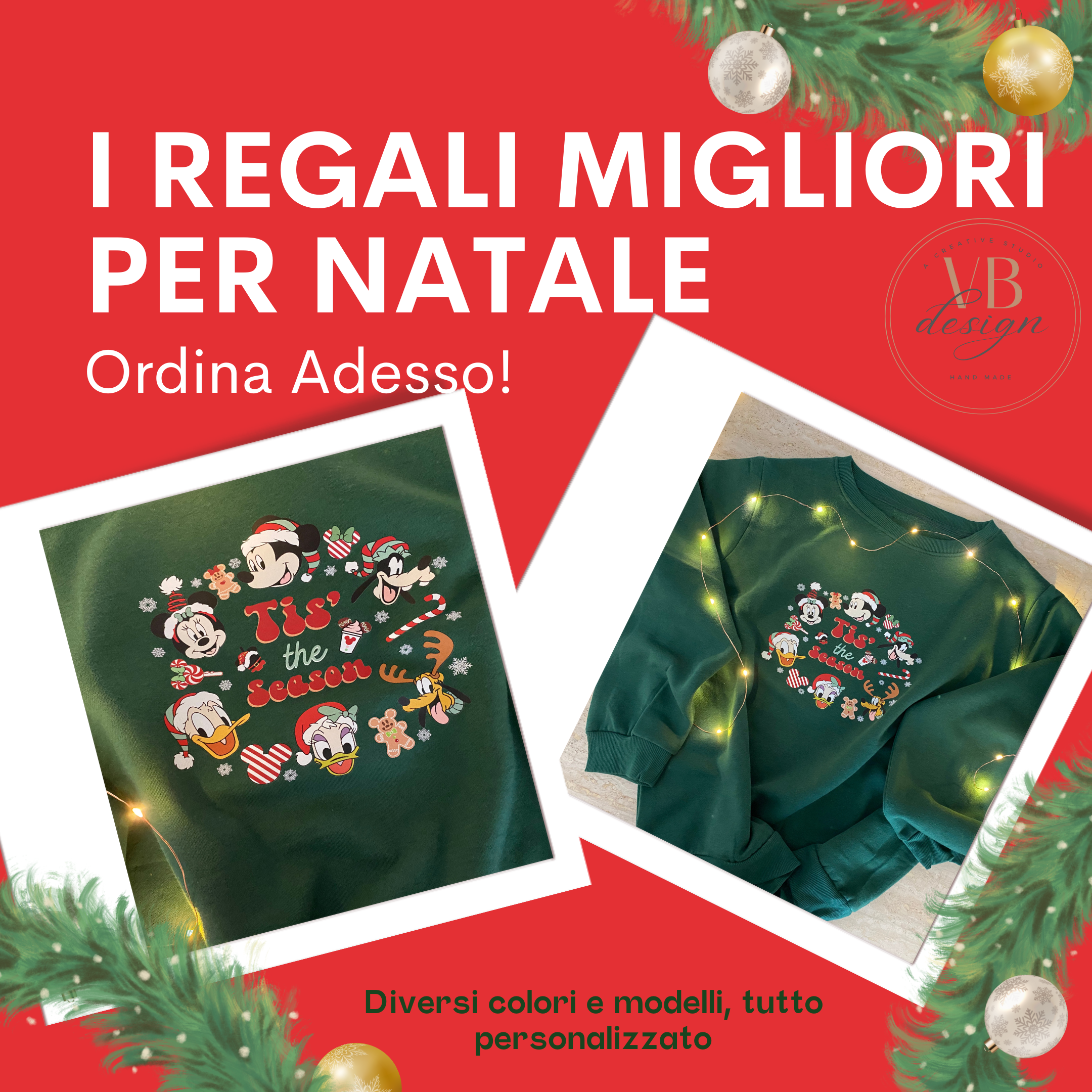 Felpa Personalizzata Tema Natale -Modello Christmas Season