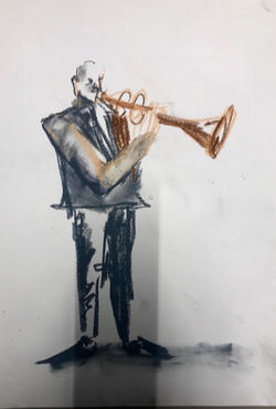 Drawing during the Jam Session