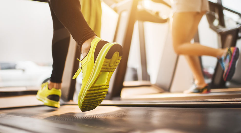 running on treadmill
