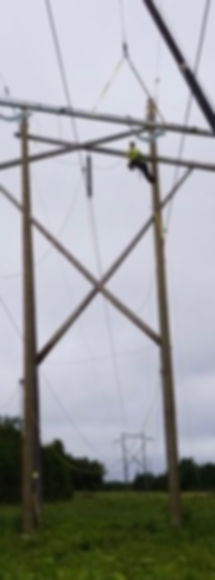 power line work