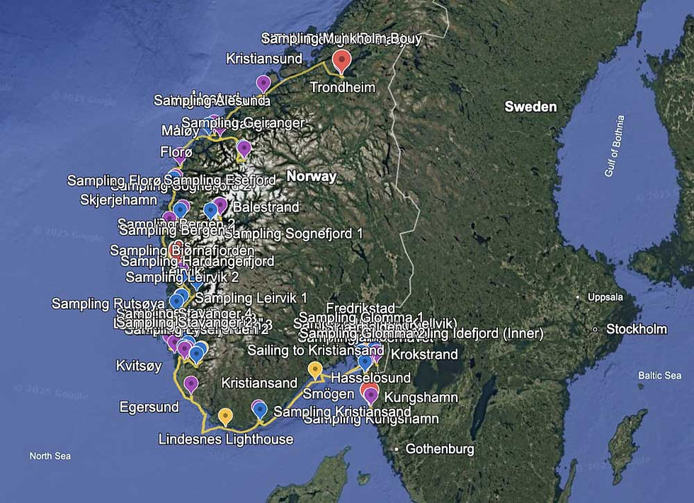 Open up the map and click on the pins for short stories and images...