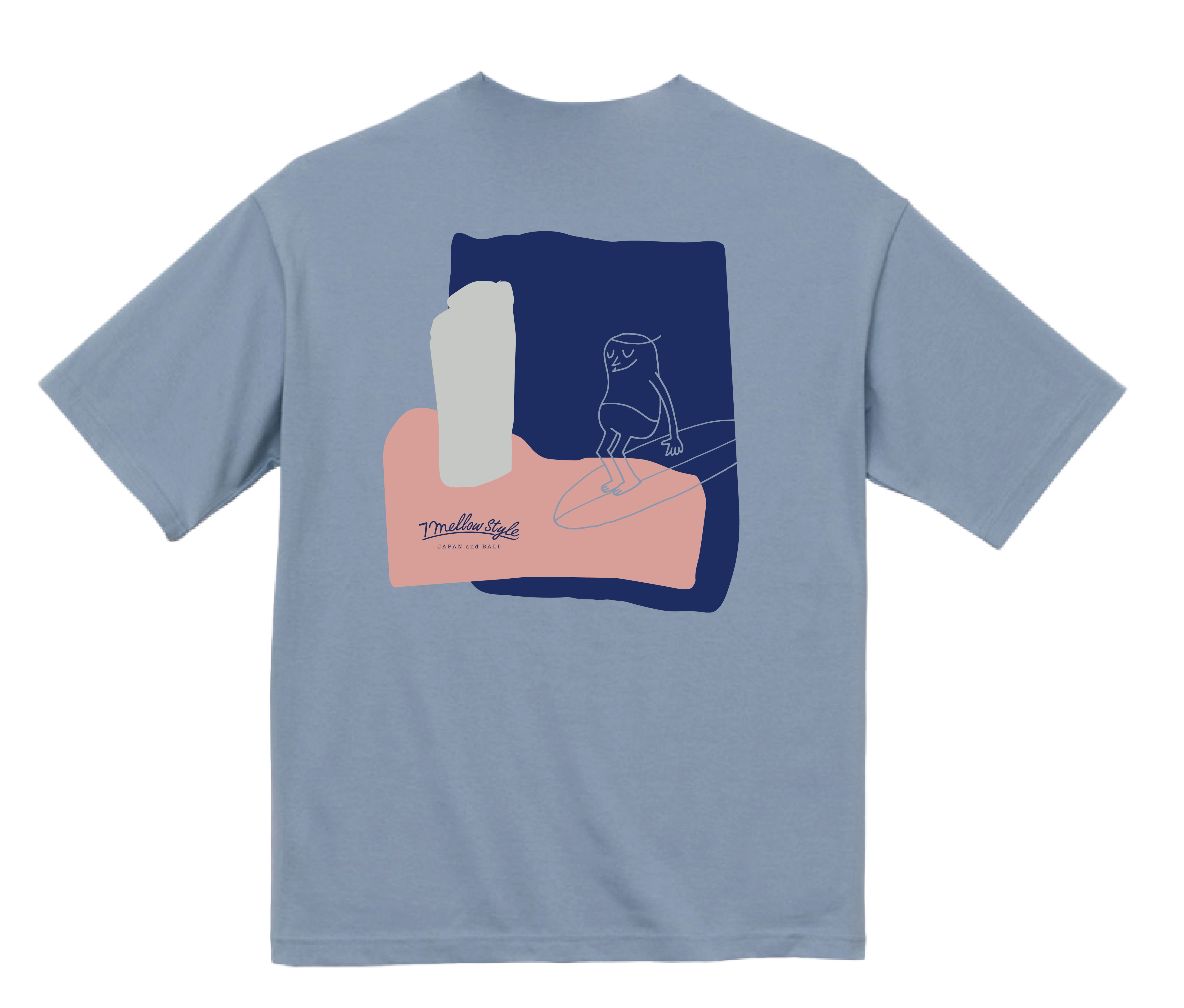 Organic cotton character オーガニックコットンキャラクター/アシッドブルー