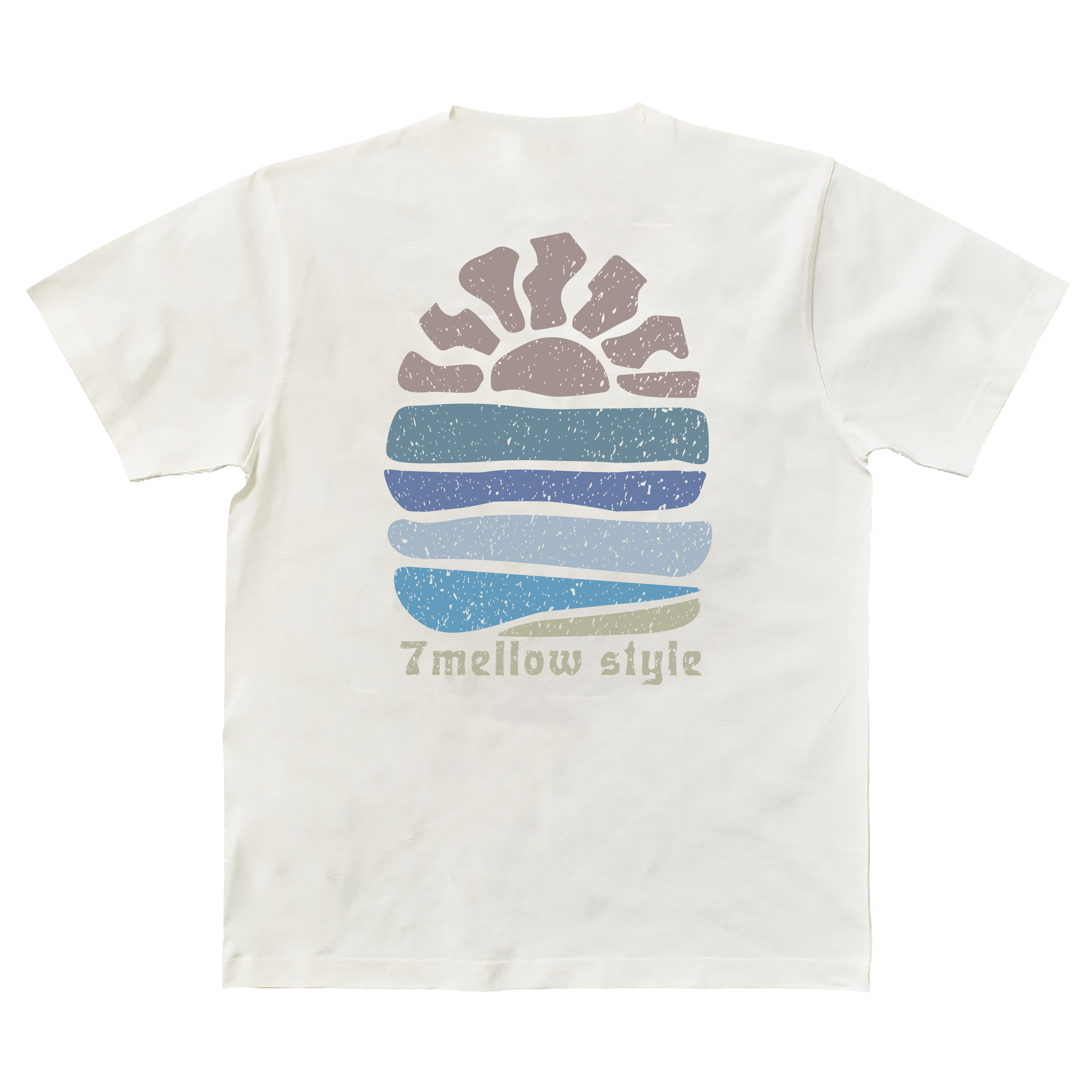 Sunset wave T-shirt サンセットウェーブTシャツ/ナチュラル