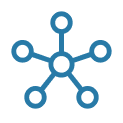 One node connected to five nodes.