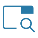 Tab with search icon.