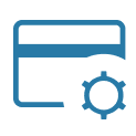 Container with gear icon.
