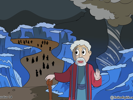 Crossing the Red Sea Coloring Page