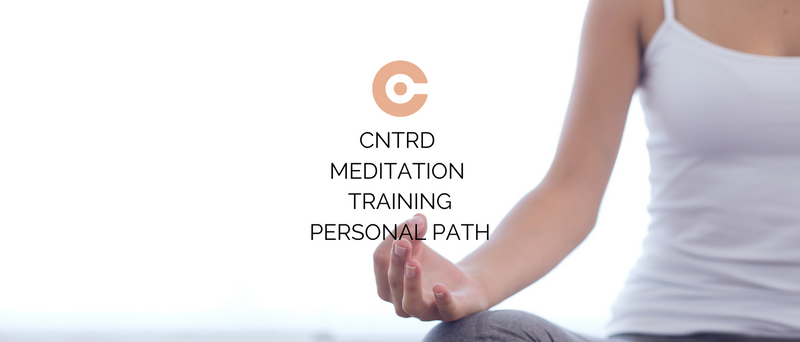 Woman meditation comfortably and learning the power of mindfulness in the CNTRD Meditation Training course