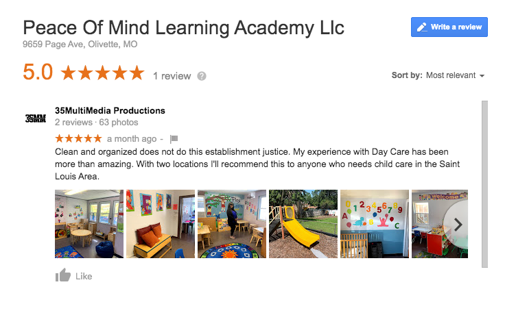 Peace of Mind Child Dev. Center