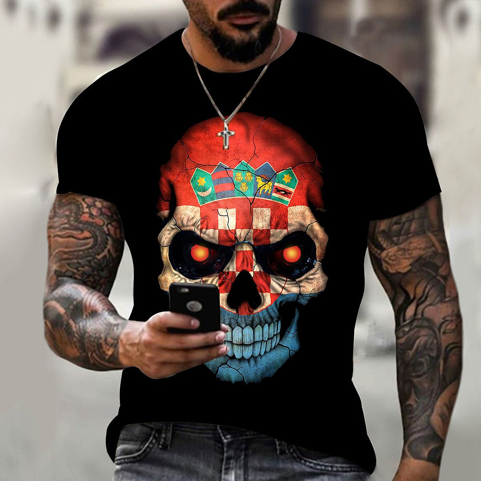 Miniatura: New Men's 3D Printed Short Sleeve T-Shirt