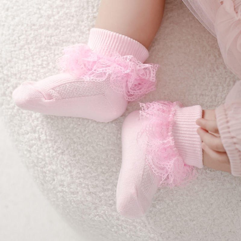 Miniatura: Kids Girls Ankle Socks Cute Lace