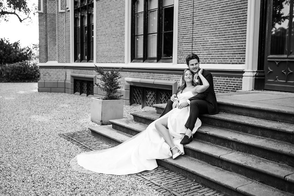 Bruiloft bij een kasteel