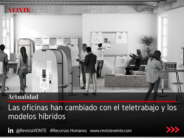 Las oficinas han cambiado con el teletrabajo y los modelos híbridos