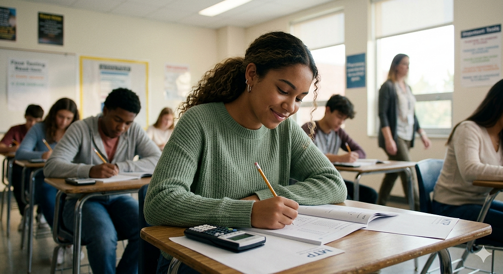A student taking the SAT