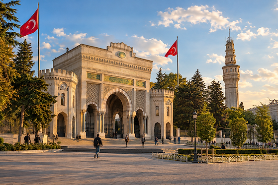 Beyazıt Square and Beyazıt Tower in Istanbul
