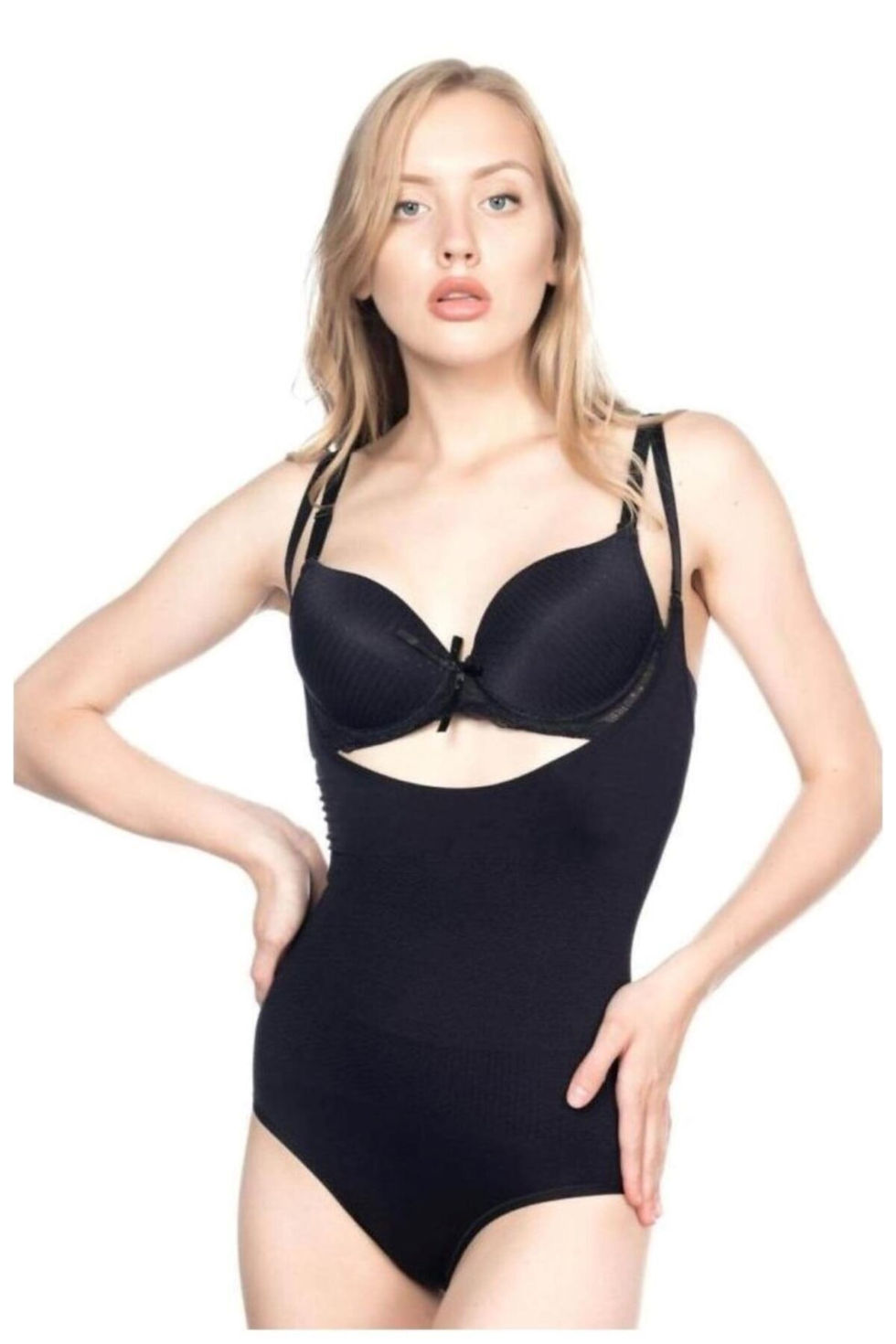 Thumbnail: 2811 - Laser Cut Underbust Panty Slip Corset with Adjustable Straps