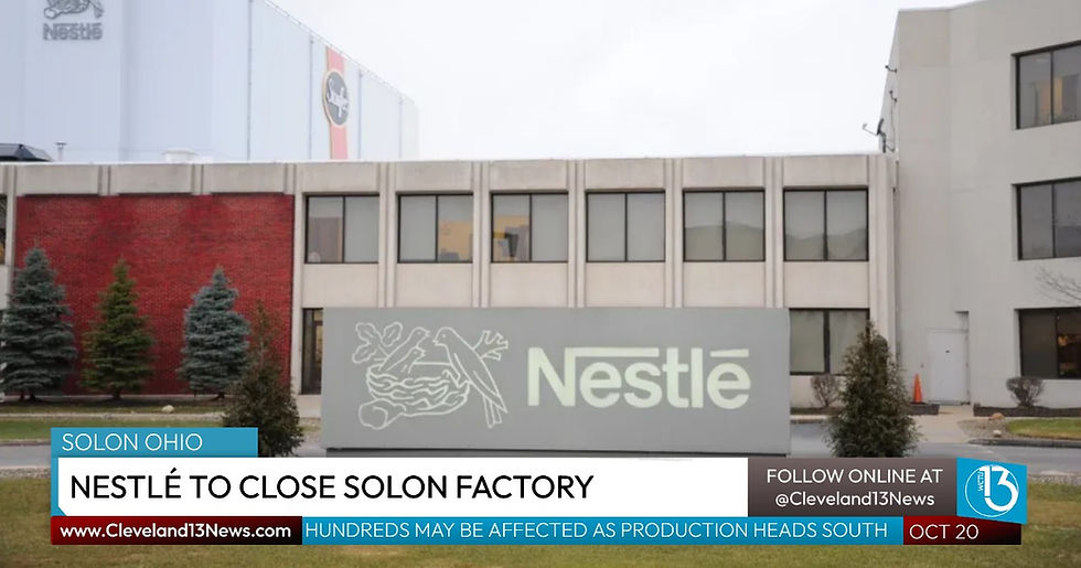 Nestlé to Close Solon Factory by End of 2027 While Keeping Research and Corporate Campus