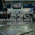 Jody Hagemann with her quotes thanking the person who returned her drivers licence from Cleveland to NYC on 9/11