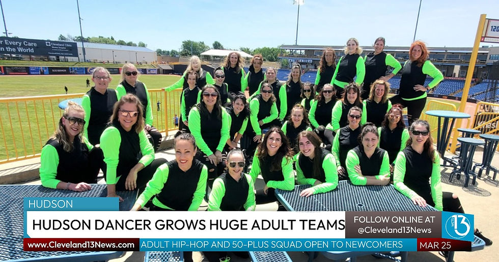 Ryan Rosinski's dance team for Cleveland 13 News story