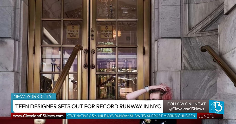 Ohio Teen Designer Aims for World Record with 5.6-Mile Runway Show in New York City