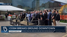 community leaders breaking ground at COSM Cleveland