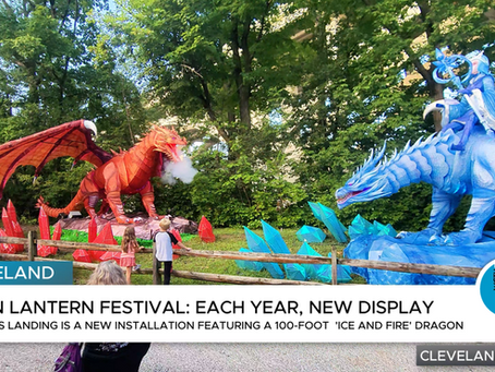 dragon animatronics at the cleveland metroparks zoo for the 8th asian lantern festival