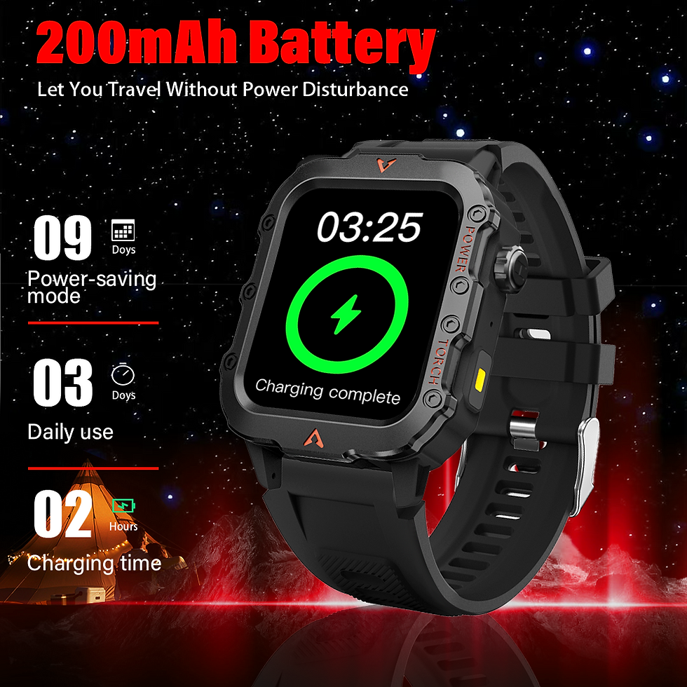 Thumbnail: G.L Wear New Smartwatch for Outdoor Sports with LED Light Bluetooth Calling Acti
