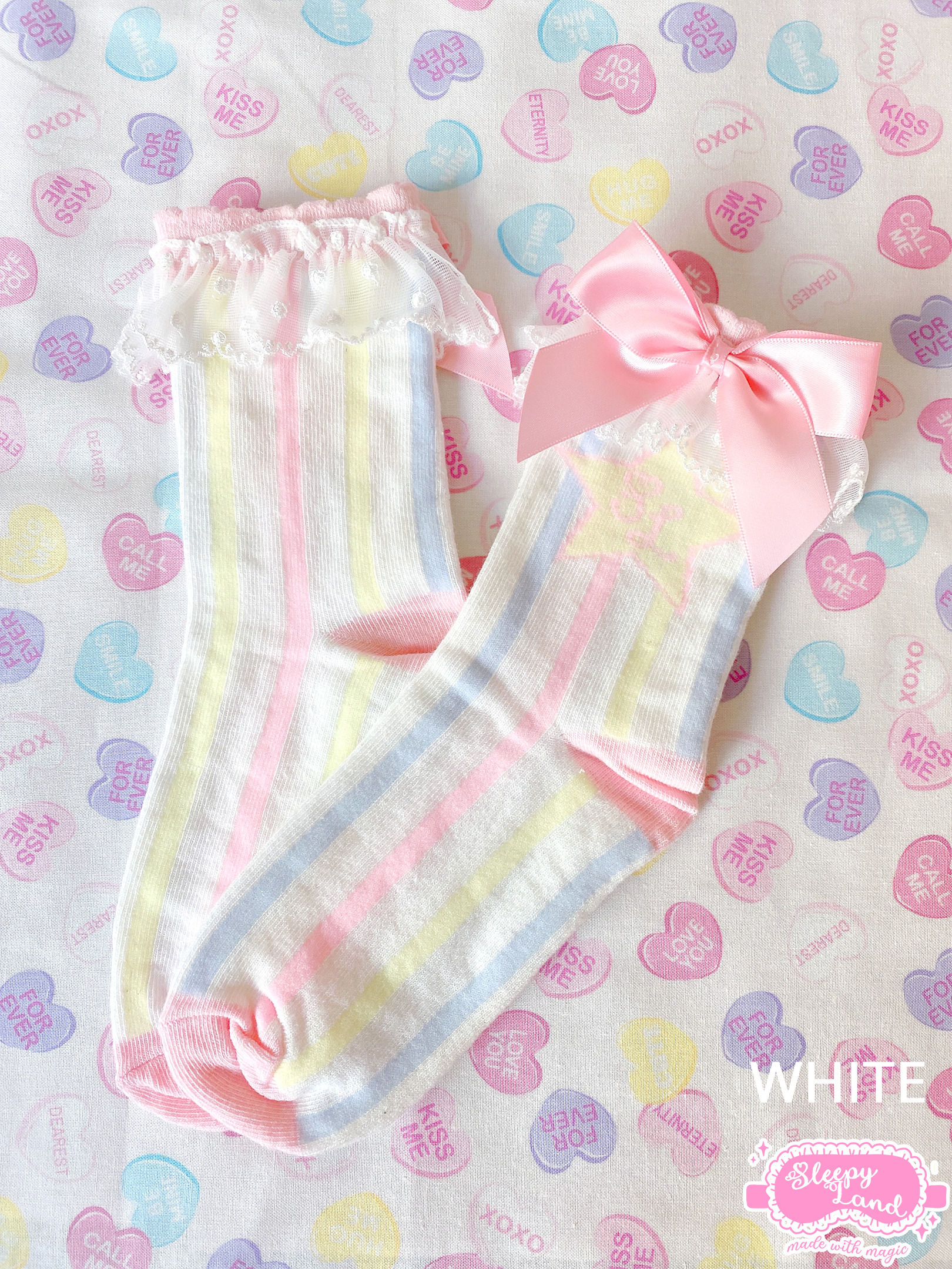 colorful candy crew socks