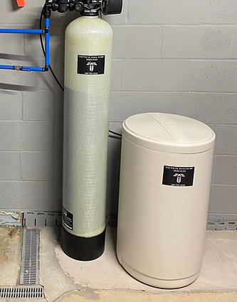 water softener and pressure tank