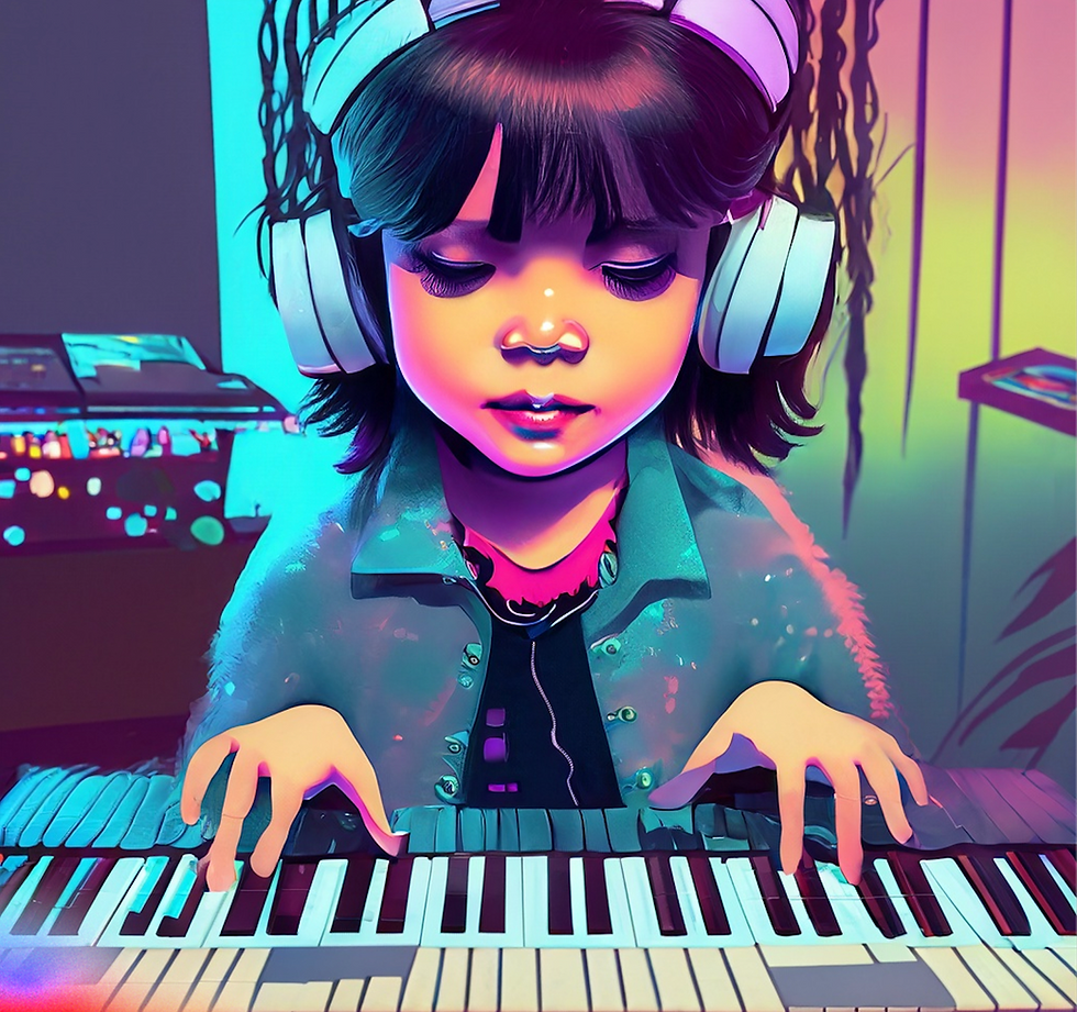 kid play piano