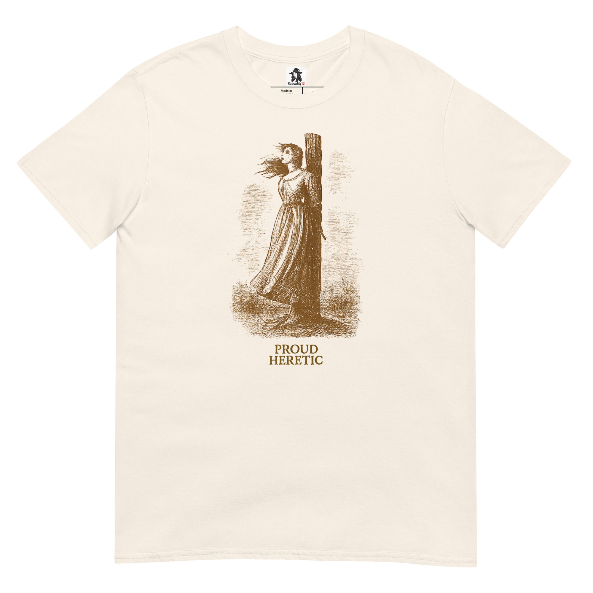 Proud Heretic T-Shirt | Gothic Witch Trial Tee | Rascality 13