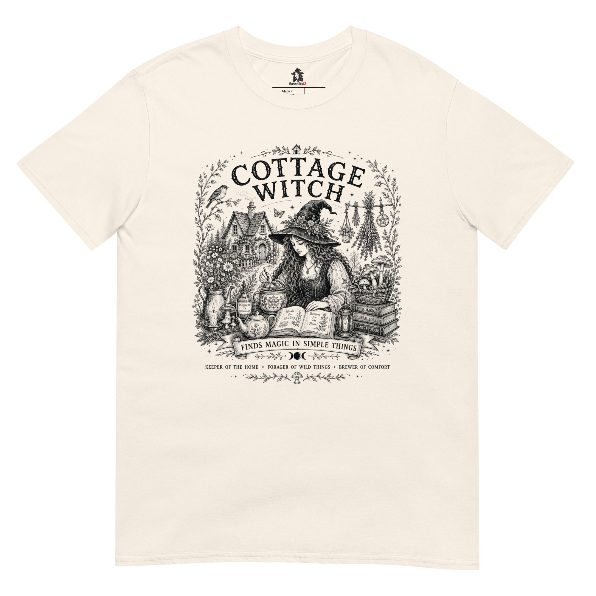 Cottage Witch T-Shirt— Finds Magic in Simple Things