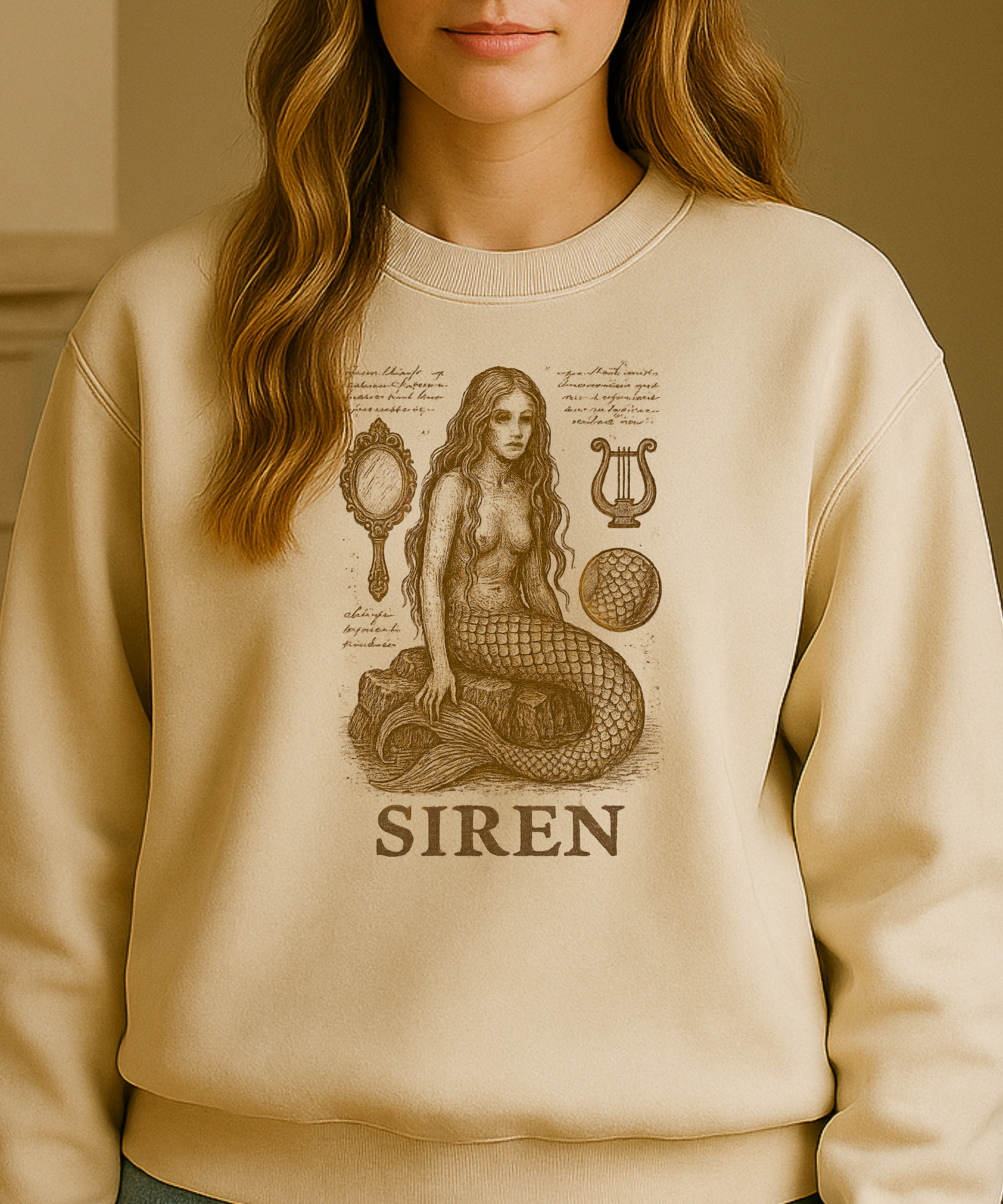 Siren Premium Sweatshirt | Cosy Vintage Mermaid Jumper