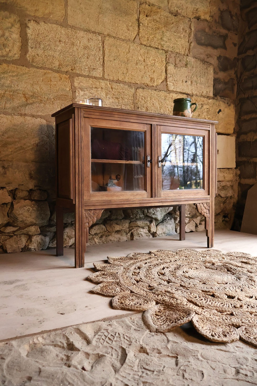 Miniature : Vitrine en chêne petit format