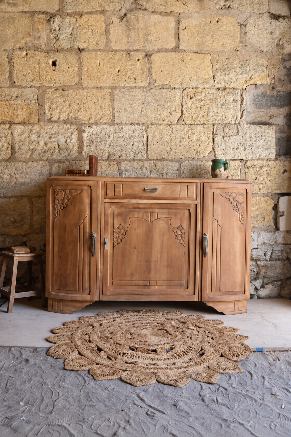 Grand buffet en noyer – Transition Art Nouveau Art Déco